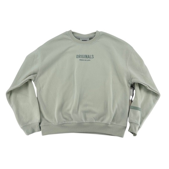 Brooklyn Cloth Tops - Originals Brooklyn‎ Cloth Logo Crewneck Sweatshirt Sage Green NWT M